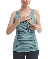 kimi + kai Maternity V-Neck Nursing Active Tank Top