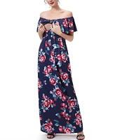 kimi + kai Maternity Floral Print Nursing Maxi Dress