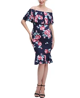 kimi + kai Maternity Floral Print Nursing Mermaid Dress