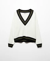 Mango Women's Contrast Trim Sweater