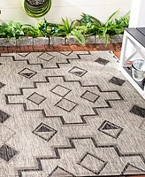 Safavieh Courtyard CY8533 Gray and Black 9' x 12' Outdoor Area Rug