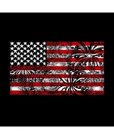 La Pop Art Girls Word Hooded Sweatshirt - Fireworks American Flag