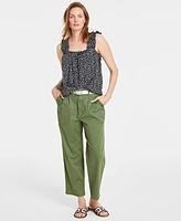 On 34th Women's Garden-Print Ruffled Tank Top, Created for Macy's