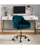 Velvet Home Office Desk Chair Height Adjustable Chair