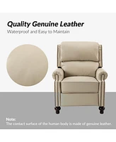 Franco Genuine Leather Manual Recliner