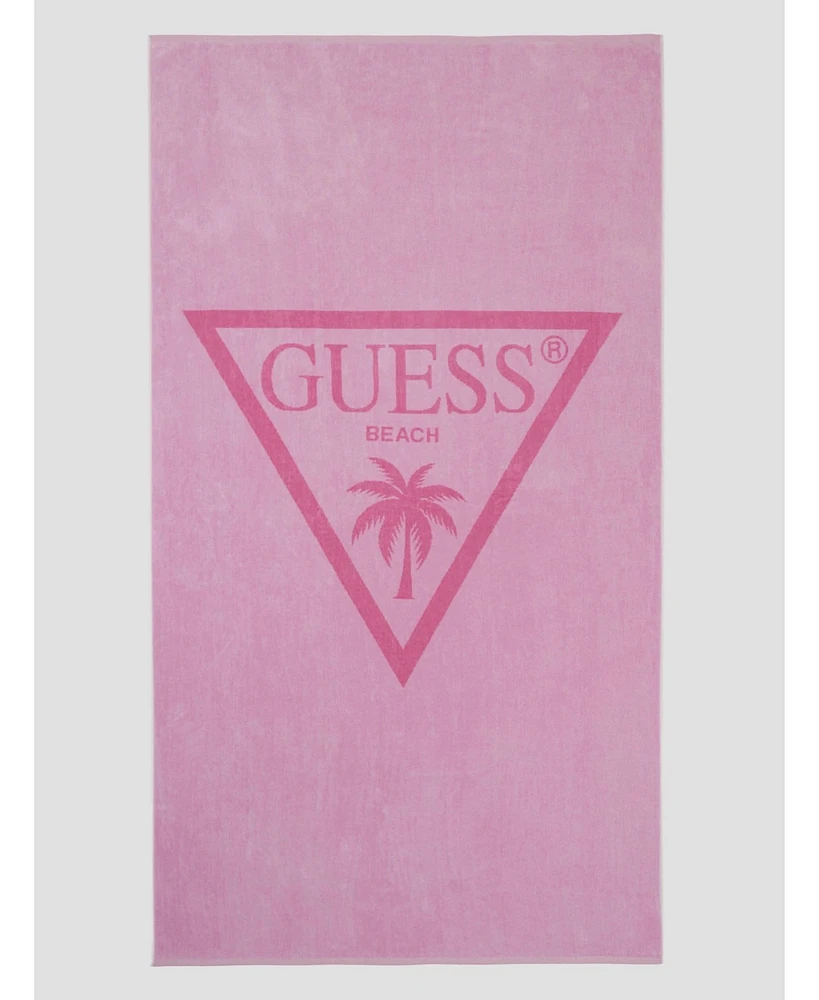 Guess Women's Palm Triangle Logo Beach Towel