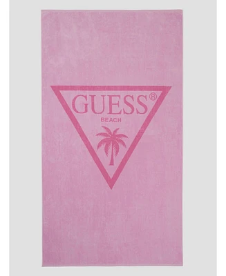 Guess Women's Palm Triangle Logo Beach Towel