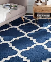 Safavieh Amherst AMT423 Navy and Beige 8' x 10' Area Rug