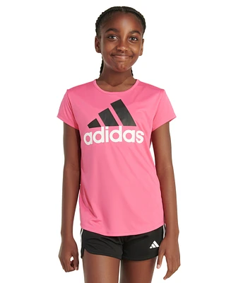 adidas Big Girls Short-Sleeve Essential Logo Graphic T-Shirt