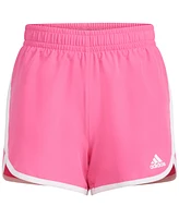 adidas Big Girls Elastic-Waistband Retro Woven Shorts