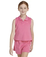 adidas Big Girls Sleeveless Terry Cloth Polo Tank Top