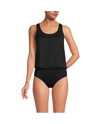 Lands' End Women's Dd-Cup Chlorine Resistant One Piece Scoop Neck Fauxkini Swimsuit