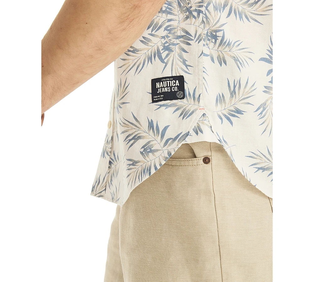 Nautica Men's Classic-Fit Tropical Leaf-Print Button-Down Shirt