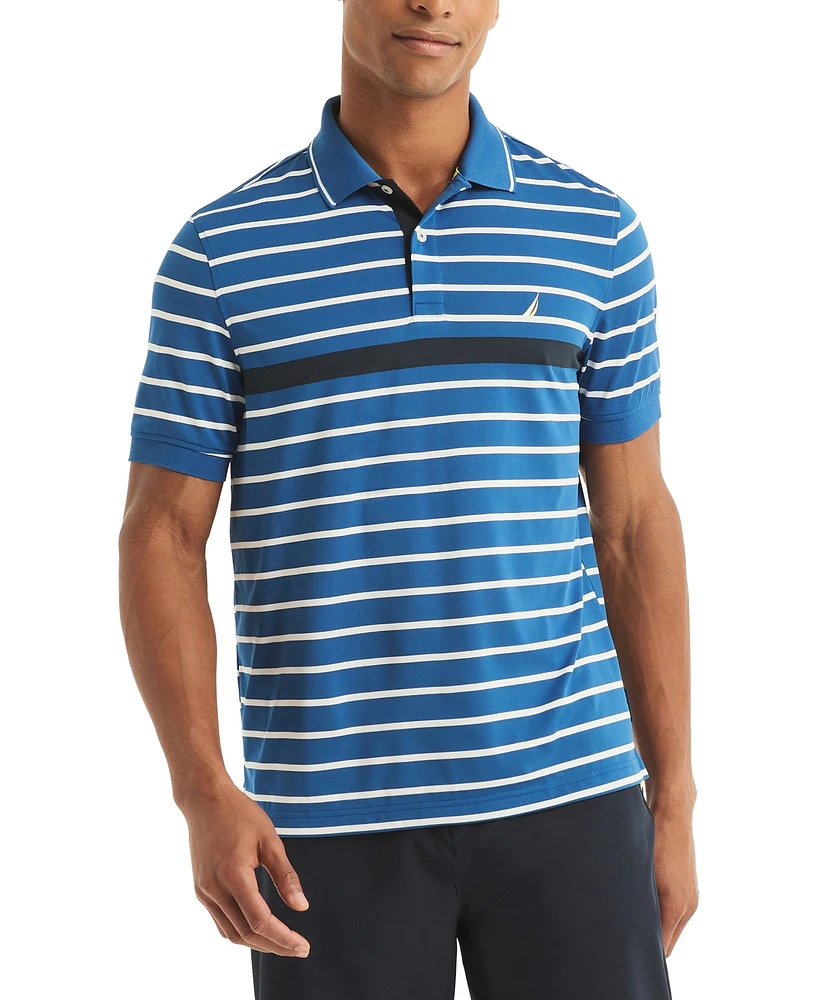 Nautica Men's Navtech Classic-Fit Stripe Performance Polo Shirt