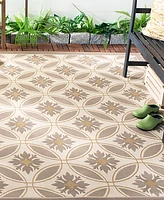 Safavieh Courtyard CY7844 Beige and Dark Beige 2'7" x 5' Outdoor Area Rug