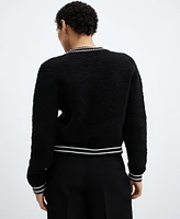 Mango Women's Knitted Bomber Jacket