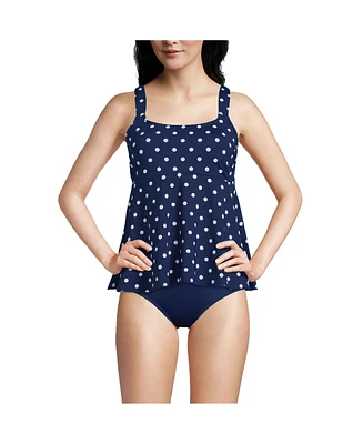 Lands' End Women's Petite Flutter Tankini Top