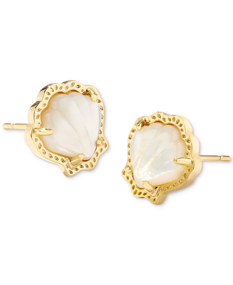 Kendra Scott 14k Gold-Plated Stone Shell Stud Earrings