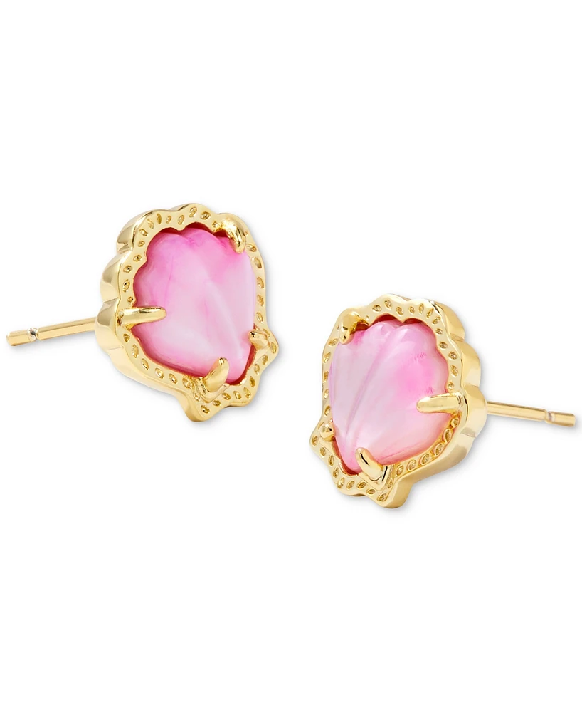 Kendra Scott 14k Gold-Plated Stone Shell Stud Earrings