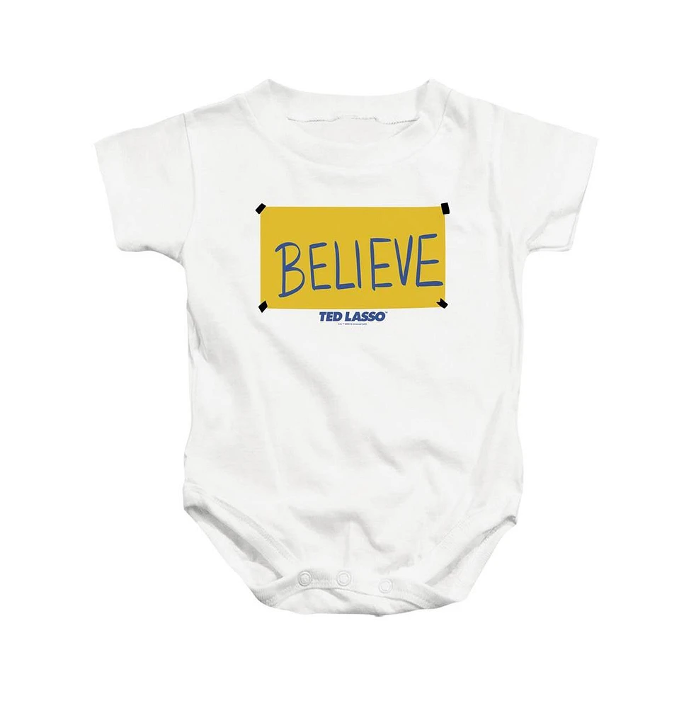 Ted Lasso Baby Girls Baby-Girls Believe Sign Snapsuit