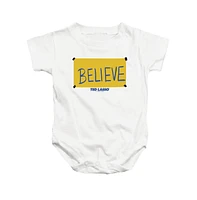 Ted Lasso Baby Girls Believe Sign Snapsuit