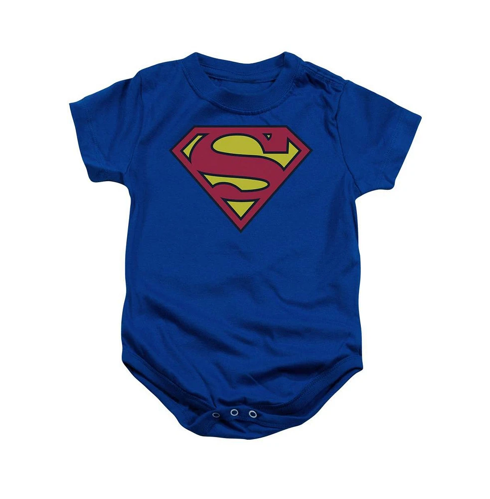 Superman Baby Girls Classic Logo Snapsuit