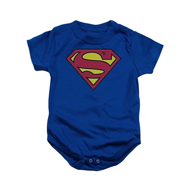 Superman Baby Girls Classic Logo Snapsuit
