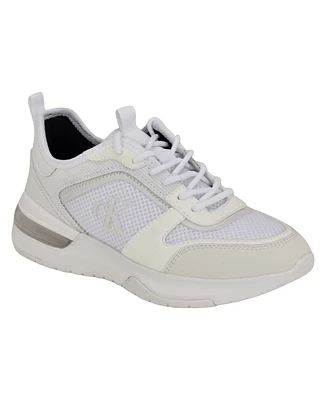 Calvin Klein Women's Jazmeen Lace-up Round Toe Casual Sneakers