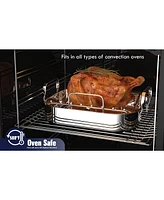 Cooks Standard 16-Inch by 13-Inch Stainless Steel Roaster with Rack, Rectangular