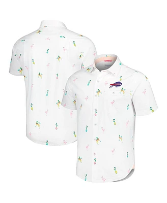 Tommy Bahama Men's White Buffalo Bills Nova Wave Flocktail Button-Up Shirt
