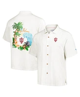 Tommy Bahama Men's Cream Indiana Hoosiers Castaway Game Camp Button-Up Shirt