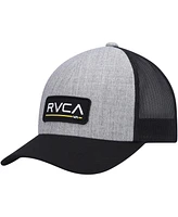 Rvca Youth Heather Gray/Black Ticket Trucker Iii Snapback Hat