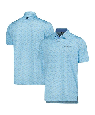 FootJoy Men's Light Blue The Players Custom Print Performance Polo