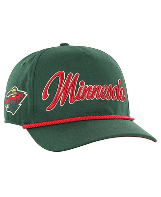 47 Men's Green Minnesota Wild Overhand Logo Side Patch Hitch Adjustable Hat