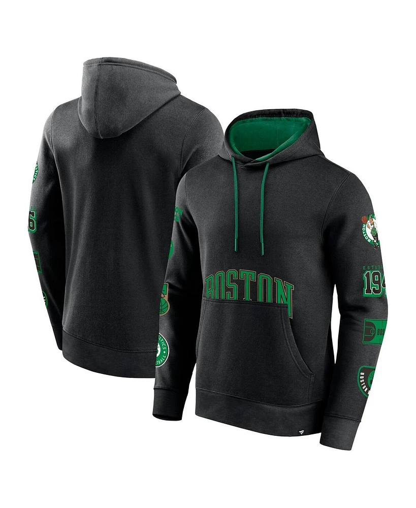 Fanatics Branded Men's Black Boston Celtics Home Court Pullover Hoodie