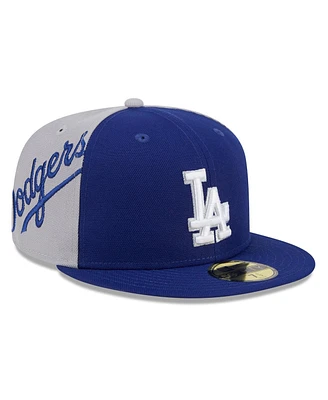 New Era Men's Royal/Gray Los Angeles Dodgers Gameday Sideswipe 59fifty Fitted Hat