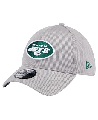 New Era Men's Gray York Jets Active 39thirty Flex Hat