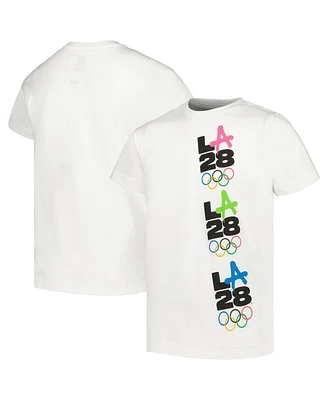 Outerstuff Big Boys and Girls White LA28 Repeat T-Shirt