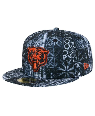 New Era Men's Black Chicago Bears Shibori 59fifty Fitted Hat