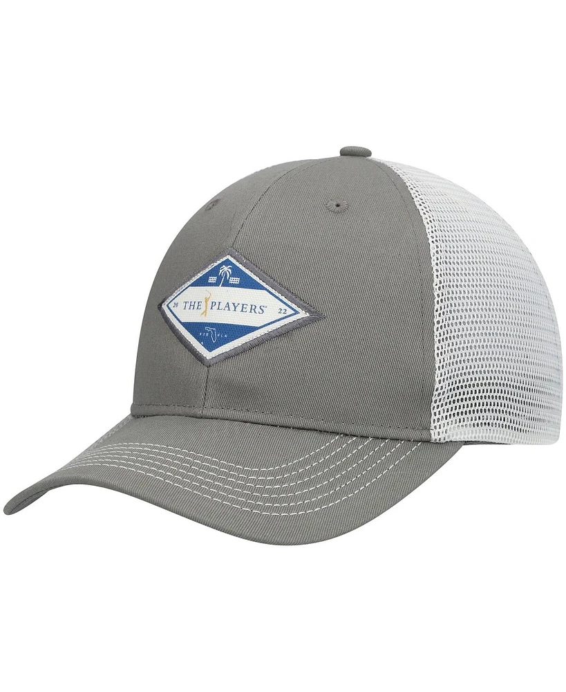 Ahead Men's Gray/White The Players Wolcott Snapback Hat