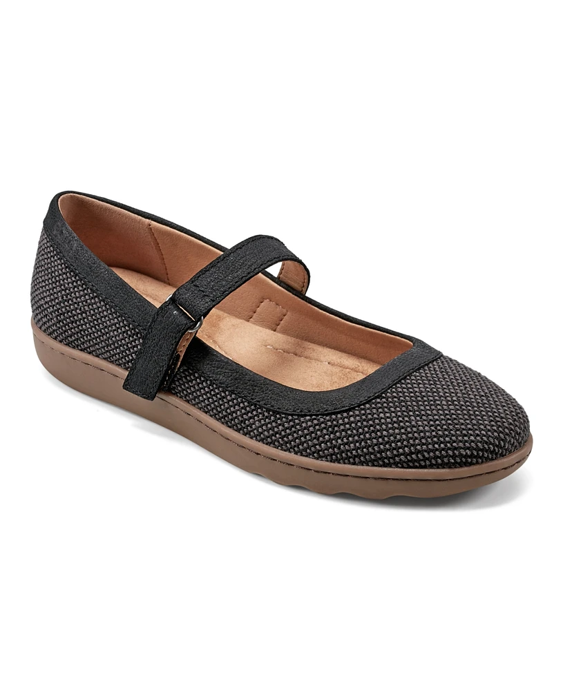 Earth Women's Lorali Round Toe Adjustable Strap Casual Flats