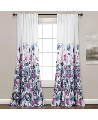 Lush Decor Zuri Flora Light Filtering Window Curtain Panels