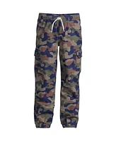 Lands' End Big Boys Husky Iron Knee Stretch Cargo Jogger Pants