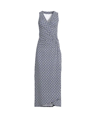 Lands' End Women's Sleeveless Tulip Hem Maxi Dress