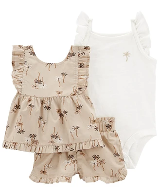 Carter's Baby Girls 3 Piece Palm Tree Outfit Set