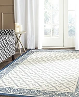 Safavieh Courtyard CY7427 Beige and Navy 2'7" x 5' Sisal Weave Outdoor Area Rug