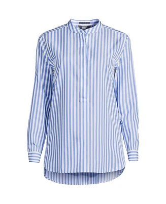 Lands' End Women's No Iron Banded Collar Popover Shirt