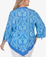 Ruby Rd. Plus Size Polynesian Bali Top