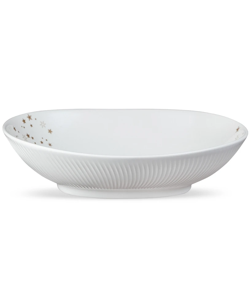 Denby Porcelain Arc White Stars Serving Bowl 84.5 oz.