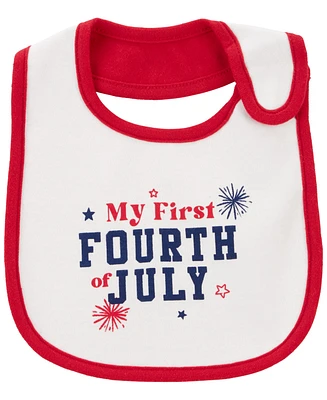 Carter's Baby Boys and Baby Girls 4th Of July Teething Bib